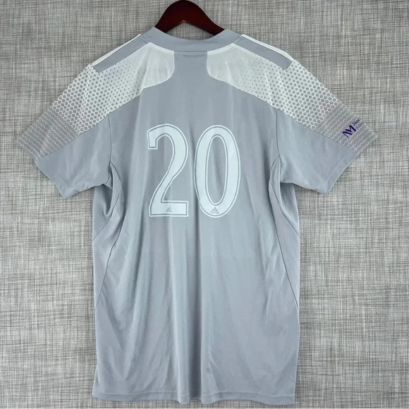 ADIDAS FC United MLS Jersey Size Adult L Gray 2243 - Picture 7 of 8